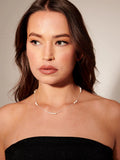 TRIO PEARL SILVER PLATED NECKLACE - SILVER