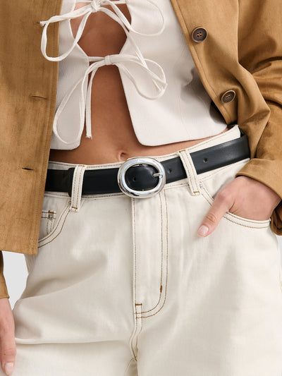 MOLLY EVERYDAY BELT - BLACK/SILVER