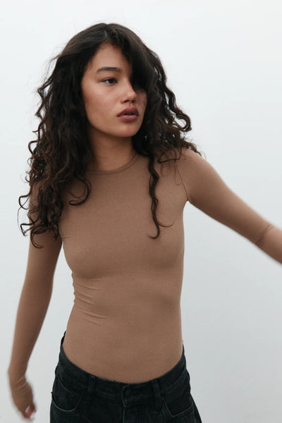 'BAYSE' ELISE BODYSUIT - MACCHIATO