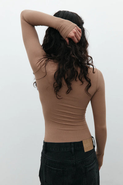 'BAYSE' ELISE BODYSUIT - MACCHIATO