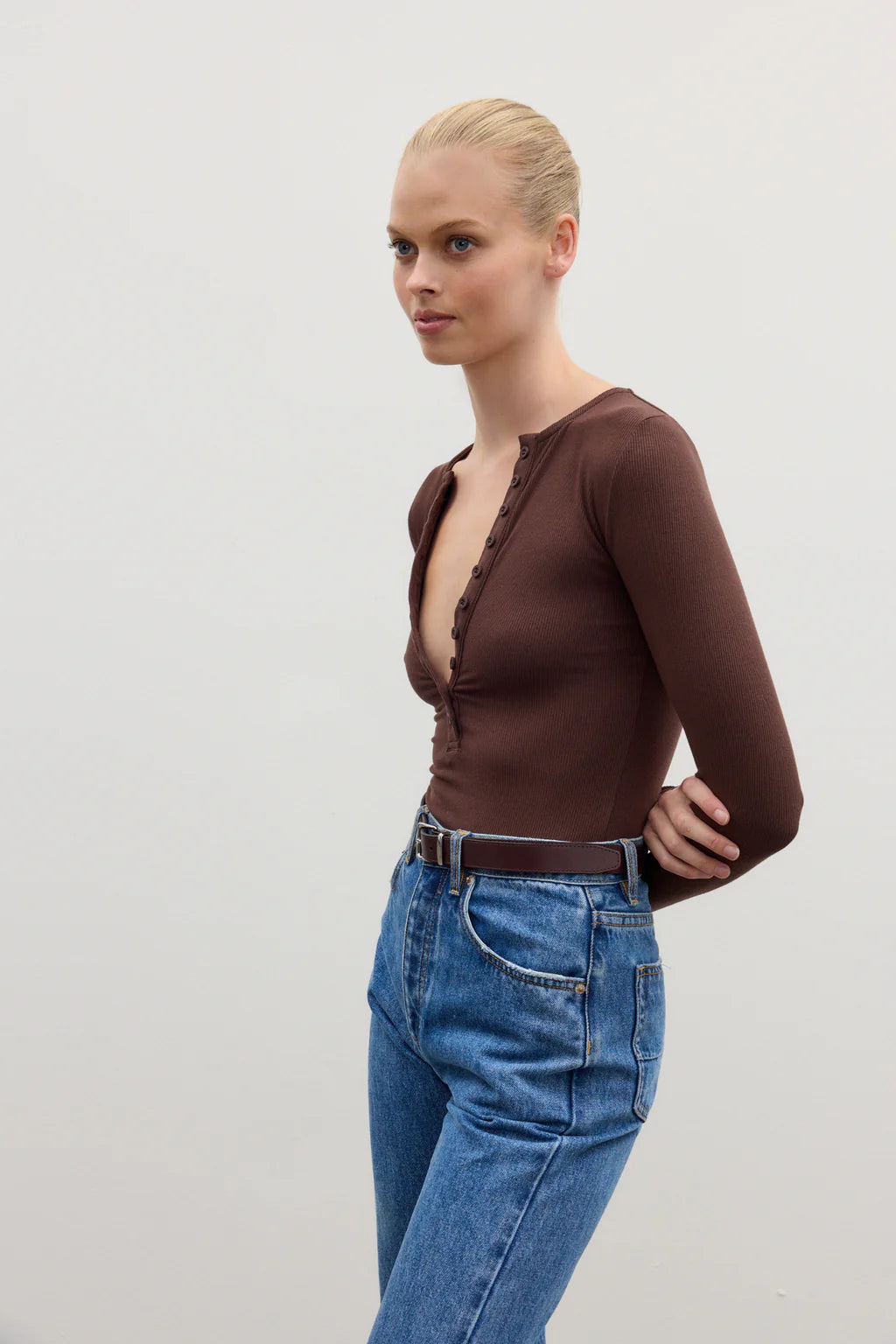 'BAYSE' LARA BODYSUIT - CHOCOLATE