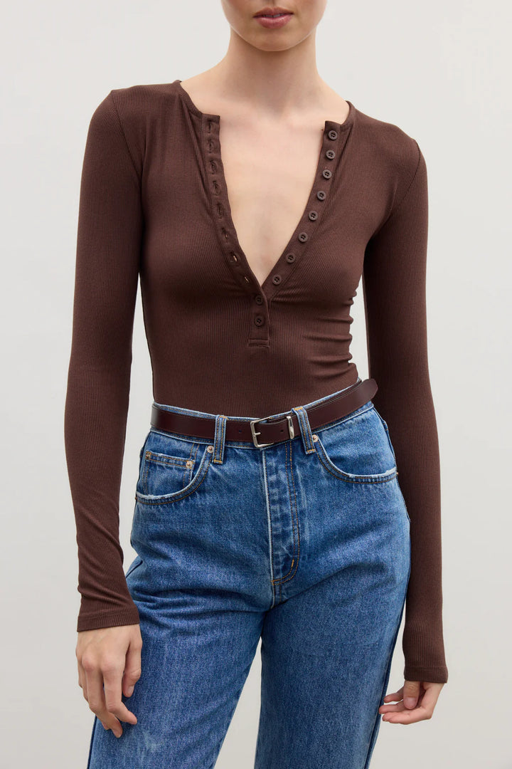 'BAYSE' LARA BODYSUIT - CHOCOLATE