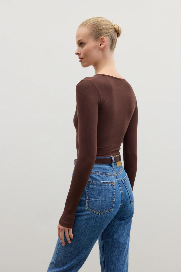 'BAYSE' LARA BODYSUIT - CHOCOLATE