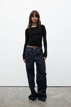 'BAYSE' NYLA TOP - BLACK