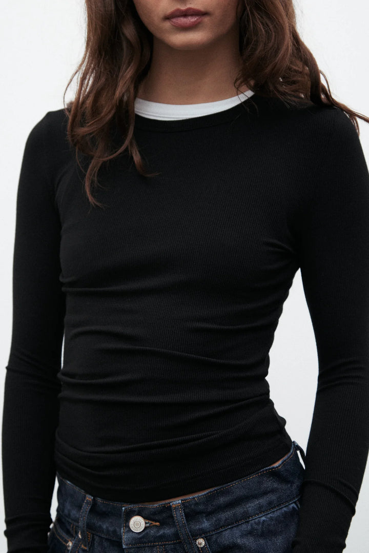 'BAYSE' NYLA TOP - BLACK