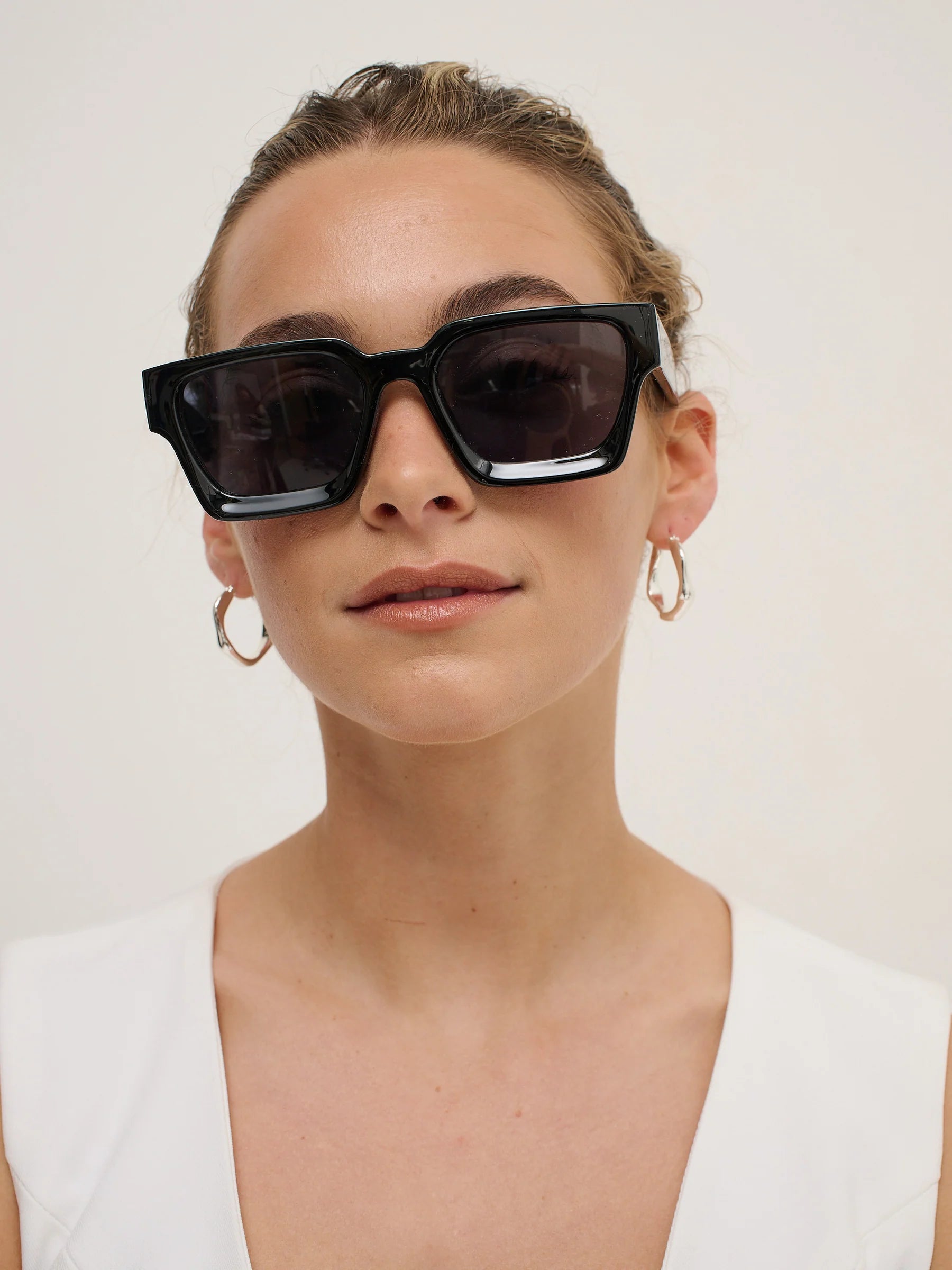 JURY RECTANGULAR SUNGLASSES - BLACK