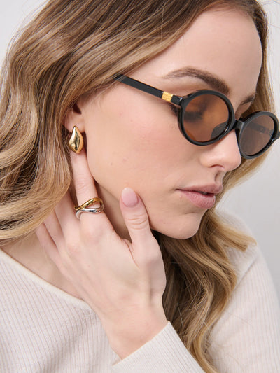 ANNI DROP 18K GOLD PLATED EARRINGS - GOLD