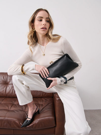 MYA CLUTCH BAG - BLACK