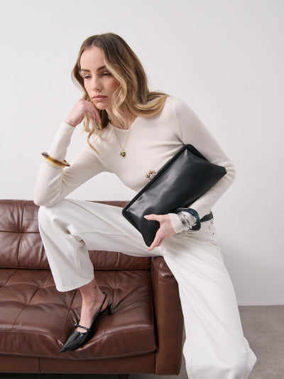 MYA CLUTCH BAG - BLACK