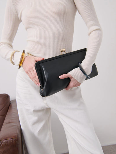 MYA CLUTCH BAG - BLACK