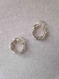 FREYA TWISTED HOOP EARRINGS - SILVER