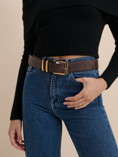 WESTERN VINTAGE BELT - CHOCOLATE