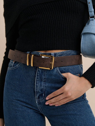WESTERN VINTAGE BELT - CHOCOLATE