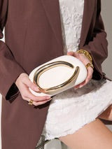 CELINA STATEMENT CLUTCH - WHITE