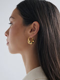 HARRISON 18K GOLD PLATED HOOP EARRINGS - GOLD