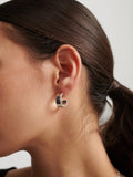 SILVA STERLING SILVER PLATED LOOP EARRINGS - SILVER