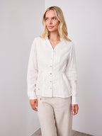 BRIDGETT LINEN SHIRT - WHITE