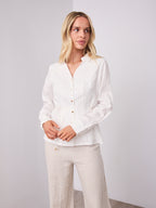 BRIDGETT LINEN SHIRT - WHITE