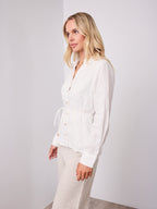 BRIDGETT LINEN SHIRT - WHITE