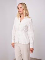 BRIDGETT LINEN SHIRT - WHITE