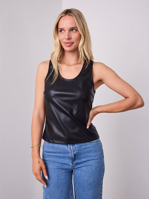 RHODE PU TANK - BLACK