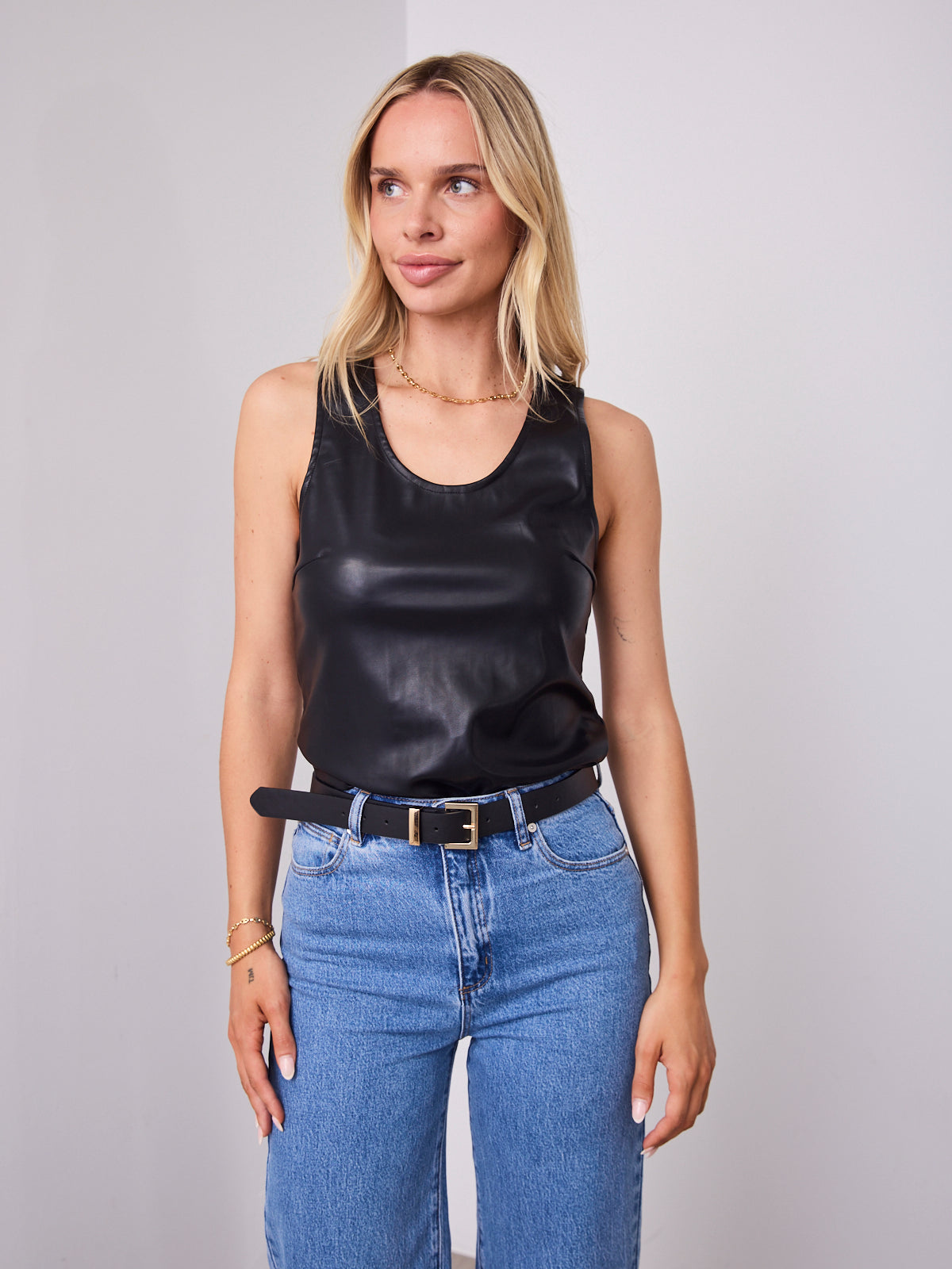 RHODE PU TANK - BLACK