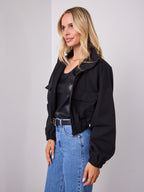 CIENNE BOMBER JACKET - BLACK