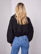 CIENNE BOMBER JACKET - BLACK