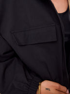CIENNE BOMBER JACKET - BLACK