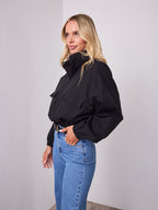 CIENNE BOMBER JACKET - BLACK