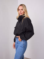 CIENNE BOMBER JACKET - BLACK