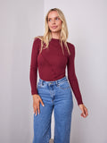TORI LONG SLEEVE TOP - WINE