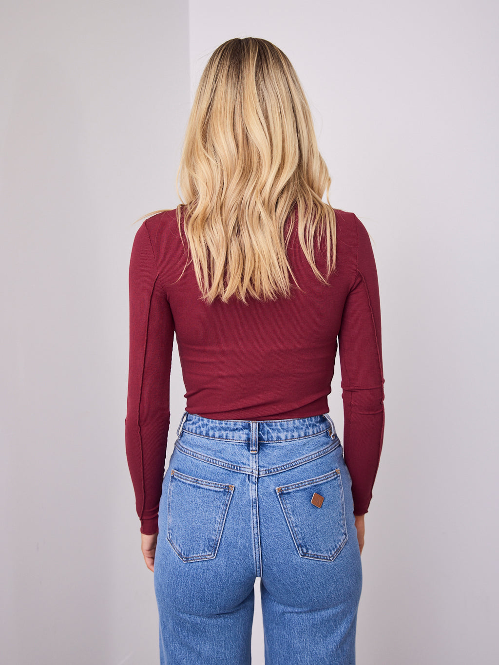 TORI LONG SLEEVE TOP - WINE