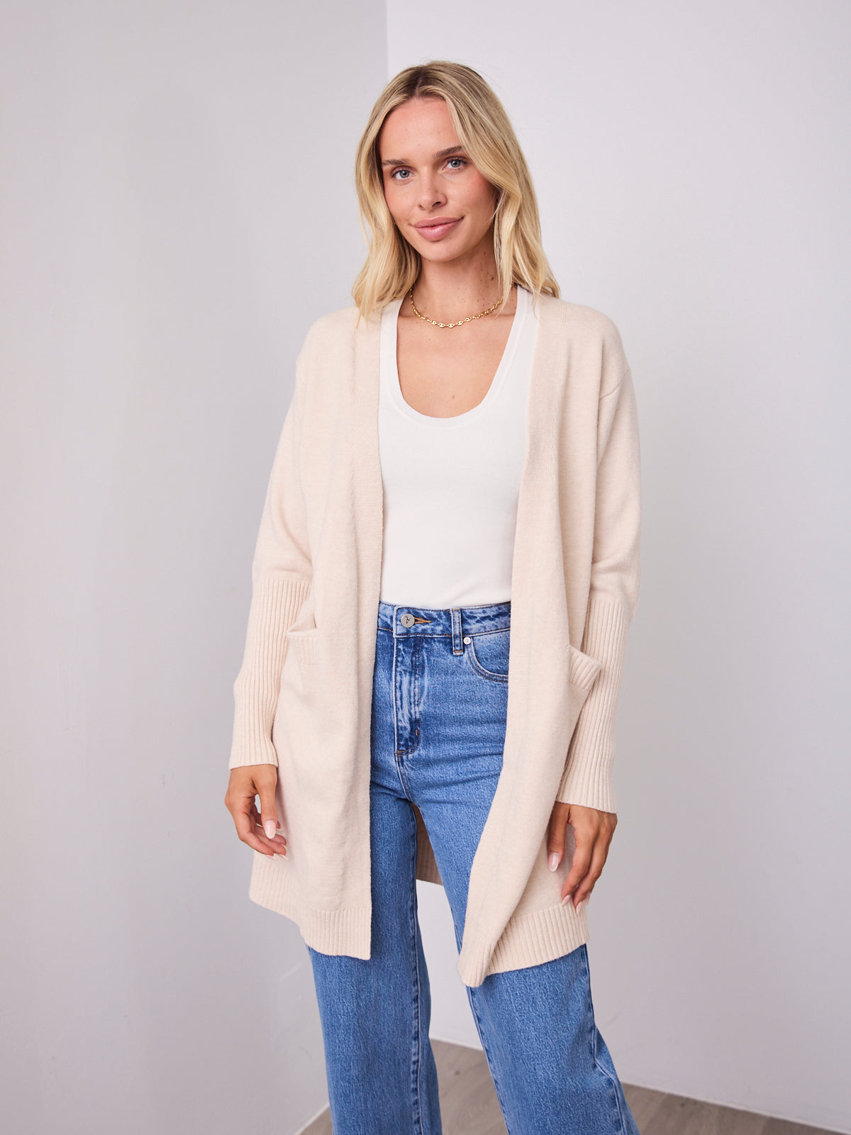 MAXWELL CARDI - LIGHT BEIGE