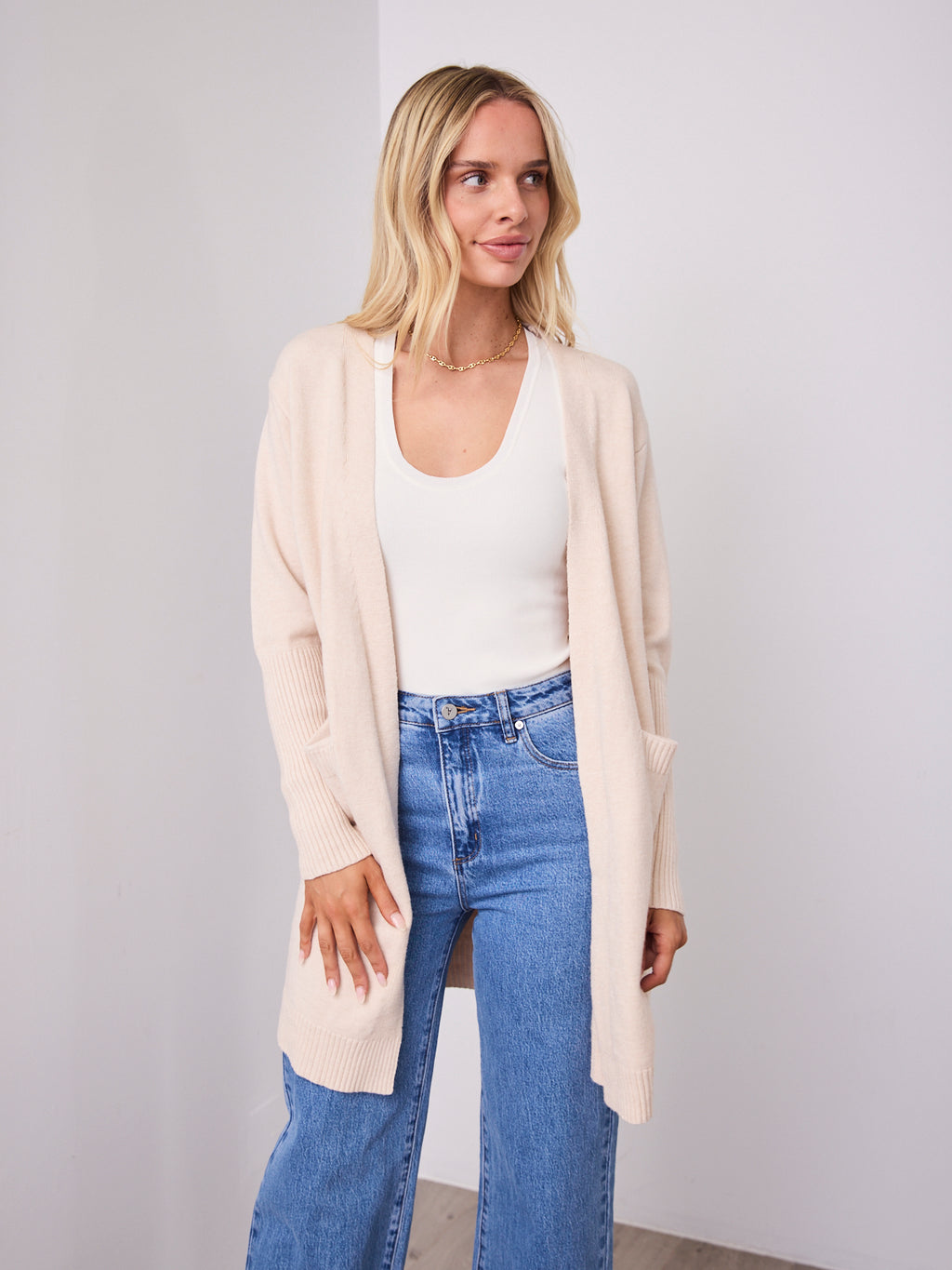MAXWELL CARDI - LIGHT BEIGE