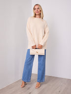 REMY LONG FLUFFY KNIT - LIGHT BEIGE