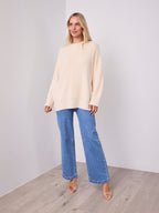 REMY LONG FLUFFY KNIT - LIGHT BEIGE