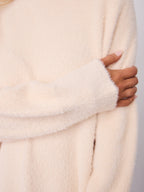 REMY LONG FLUFFY KNIT - LIGHT BEIGE