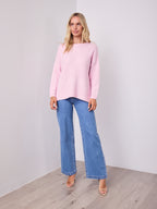 ALESSIA SLOUCH WOOL BLEND KNIT - PINK