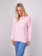 ALESSIA SLOUCH WOOL BLEND KNIT - PINK