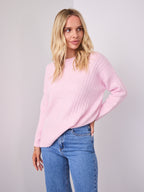 ALESSIA SLOUCH WOOL BLEND KNIT - PINK