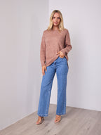 ALESSIA SLOUCH WOOL BLEND KNIT - NUTMEG