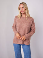 ALESSIA SLOUCH WOOL BLEND KNIT - NUTMEG