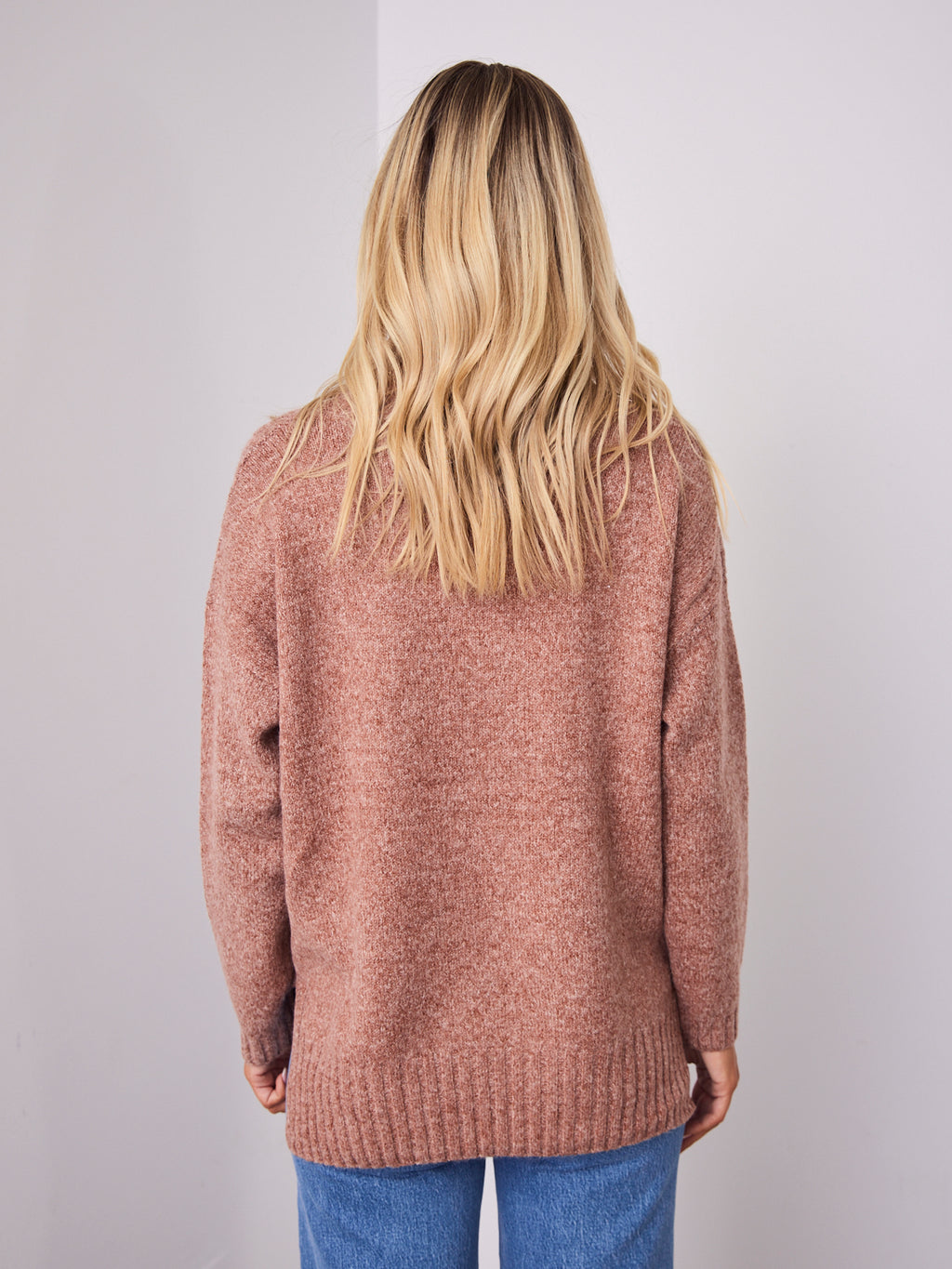 ALESSIA SLOUCH WOOL BLEND KNIT - NUTMEG
