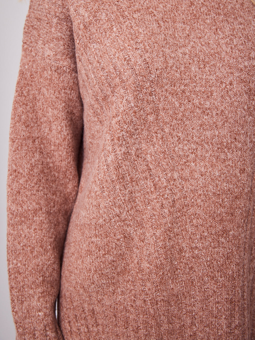 ALESSIA SLOUCH WOOL BLEND KNIT - NUTMEG