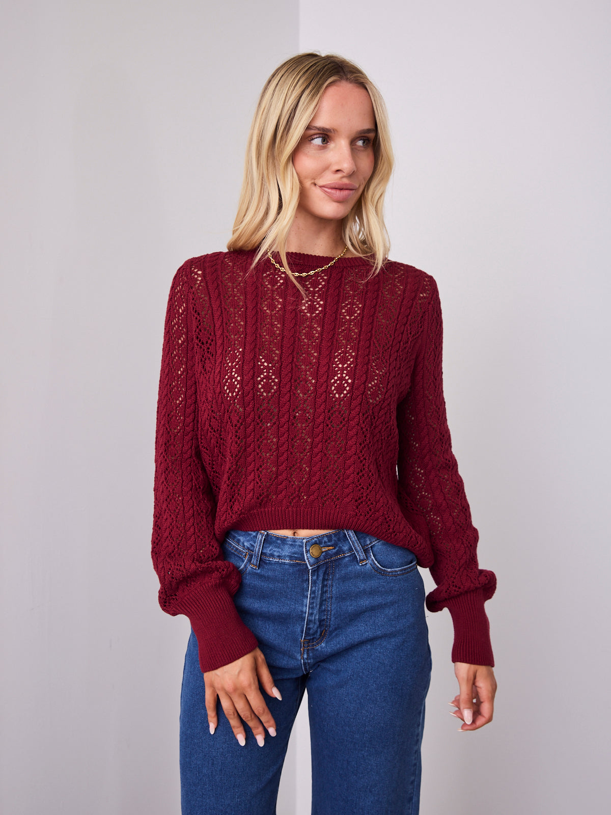 NICOLE KNIT - WINE