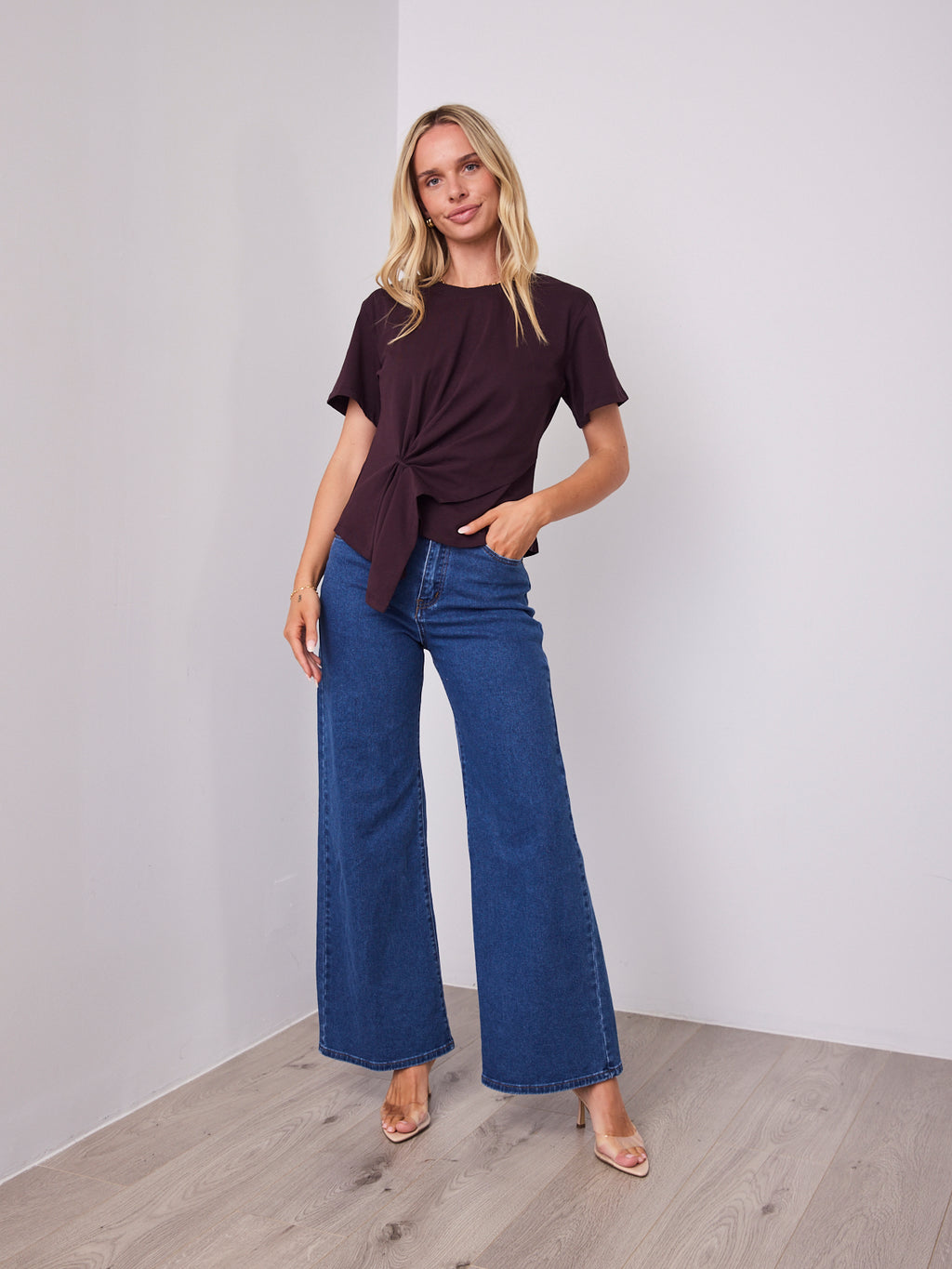 VALENTINA TEE - DEEP PLUM