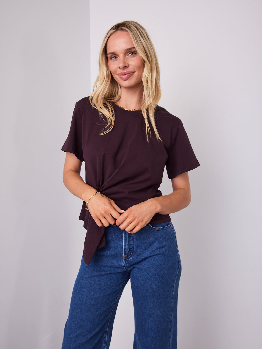 VALENTINA TEE - DEEP PLUM