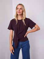 VALENTINA TEE - DEEP PLUM