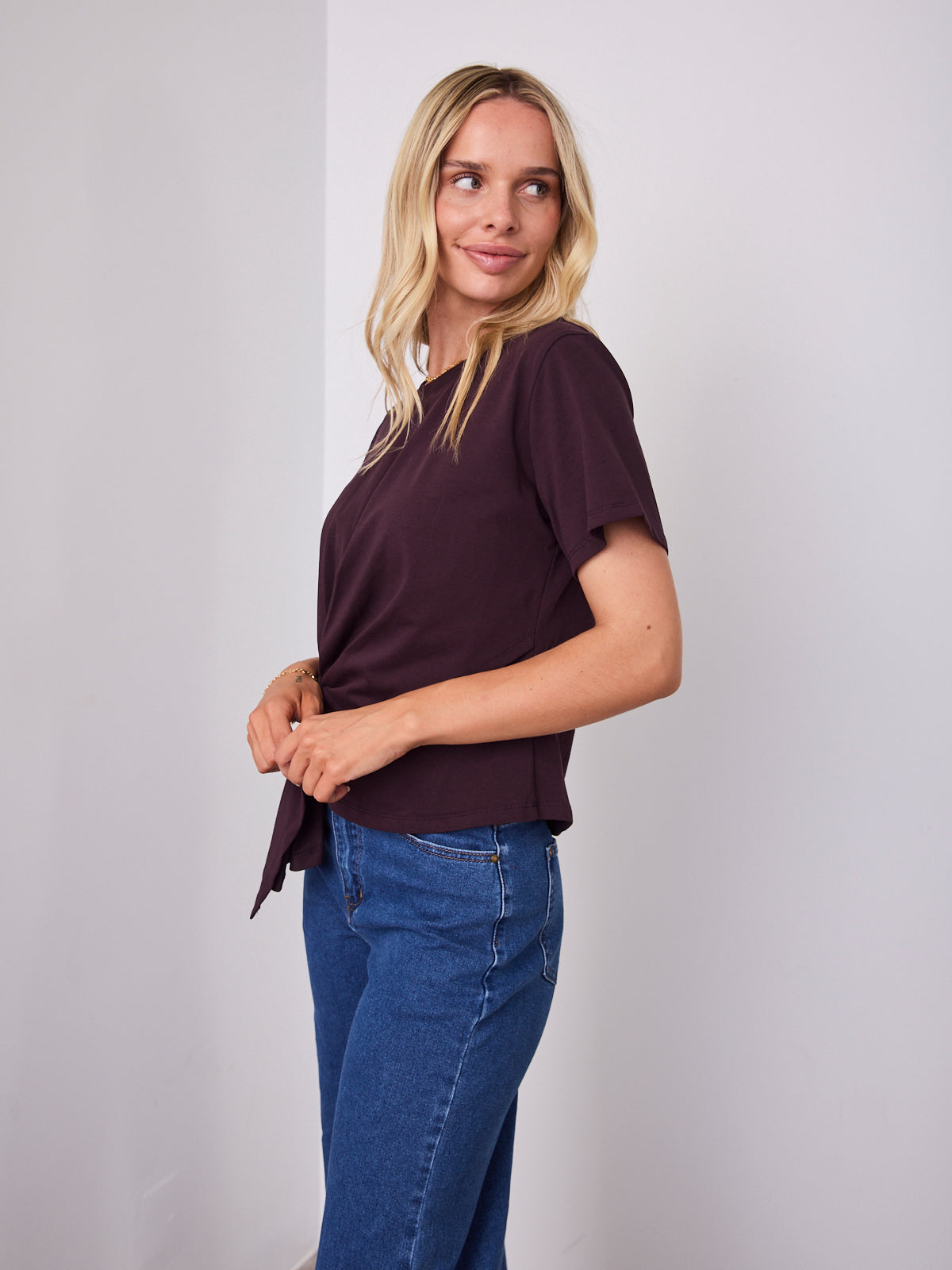 VALENTINA TEE - DEEP PLUM